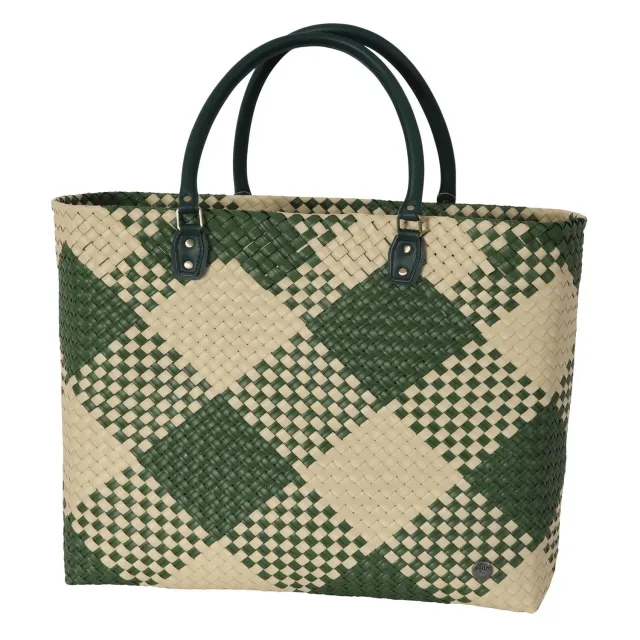 Handed By Avenue shopper svart XL rutet