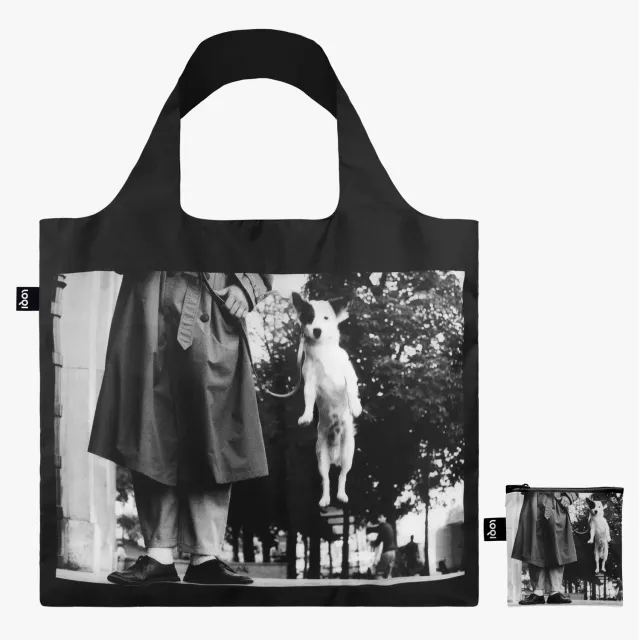 LOQI Elliott Erwitt Dog Jumping handlenett svart