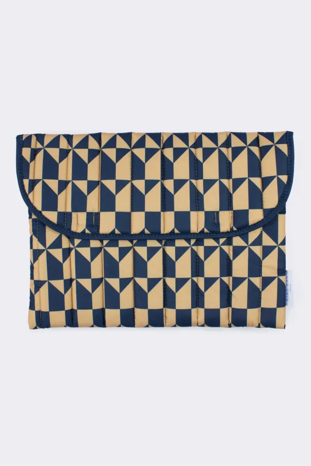 Kind Bag 16" laptopsleeve navy coffee polstret