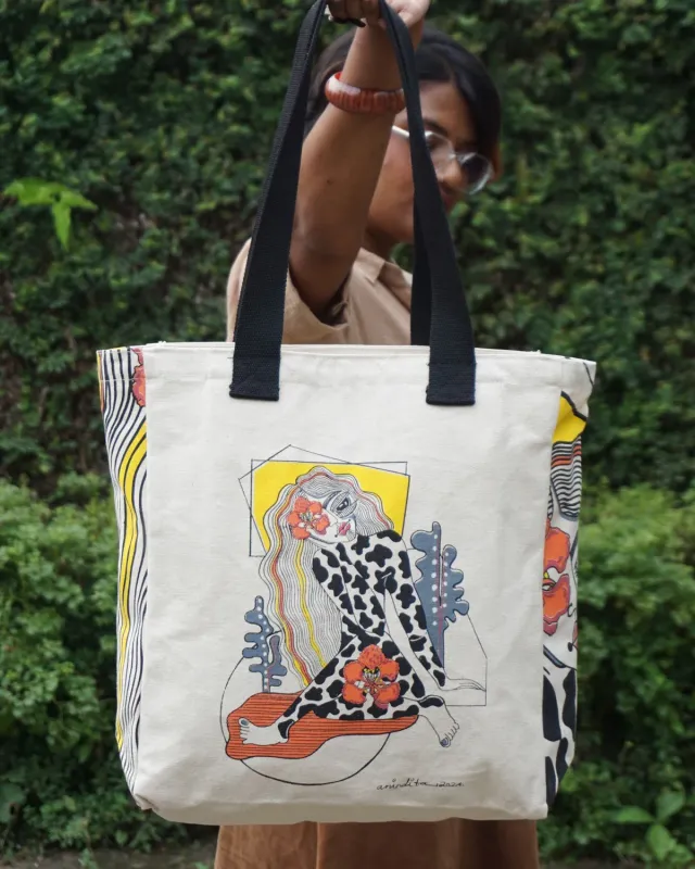 The Burlap People Anindita Bose toteveske hvit