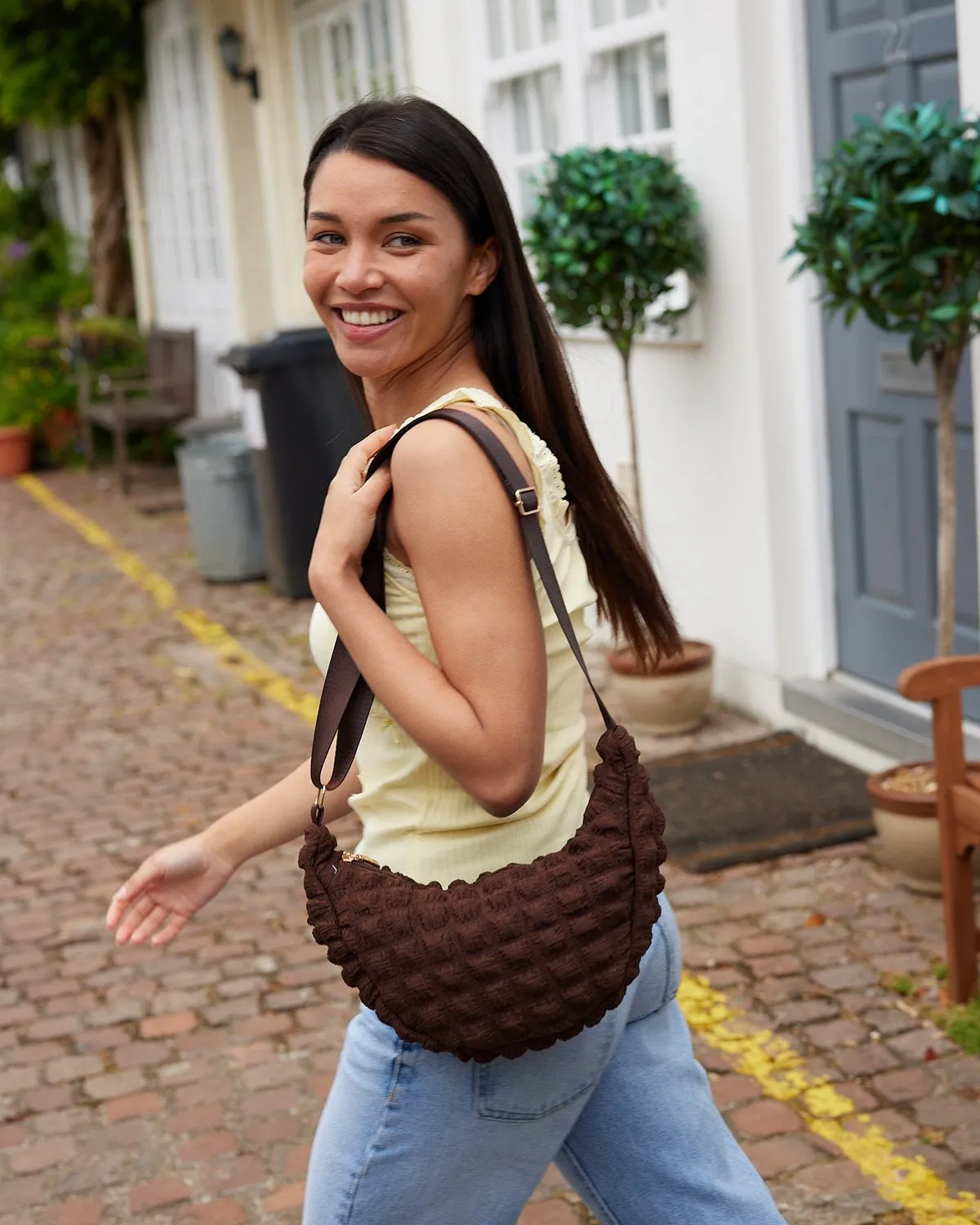Kind Bag Crossbody veske brun justerbar 5 kg