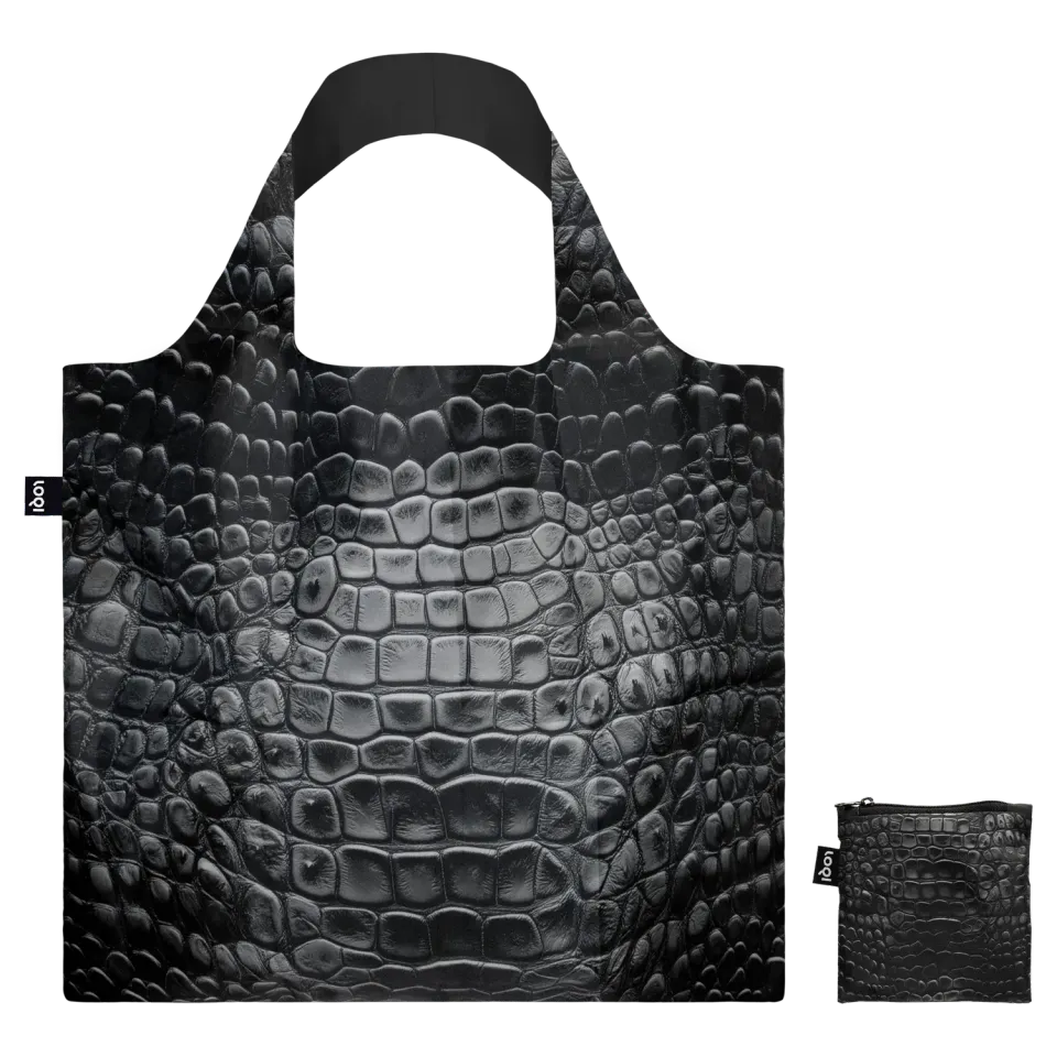 LOQI Crocodile Black handlenett resirkulert svart