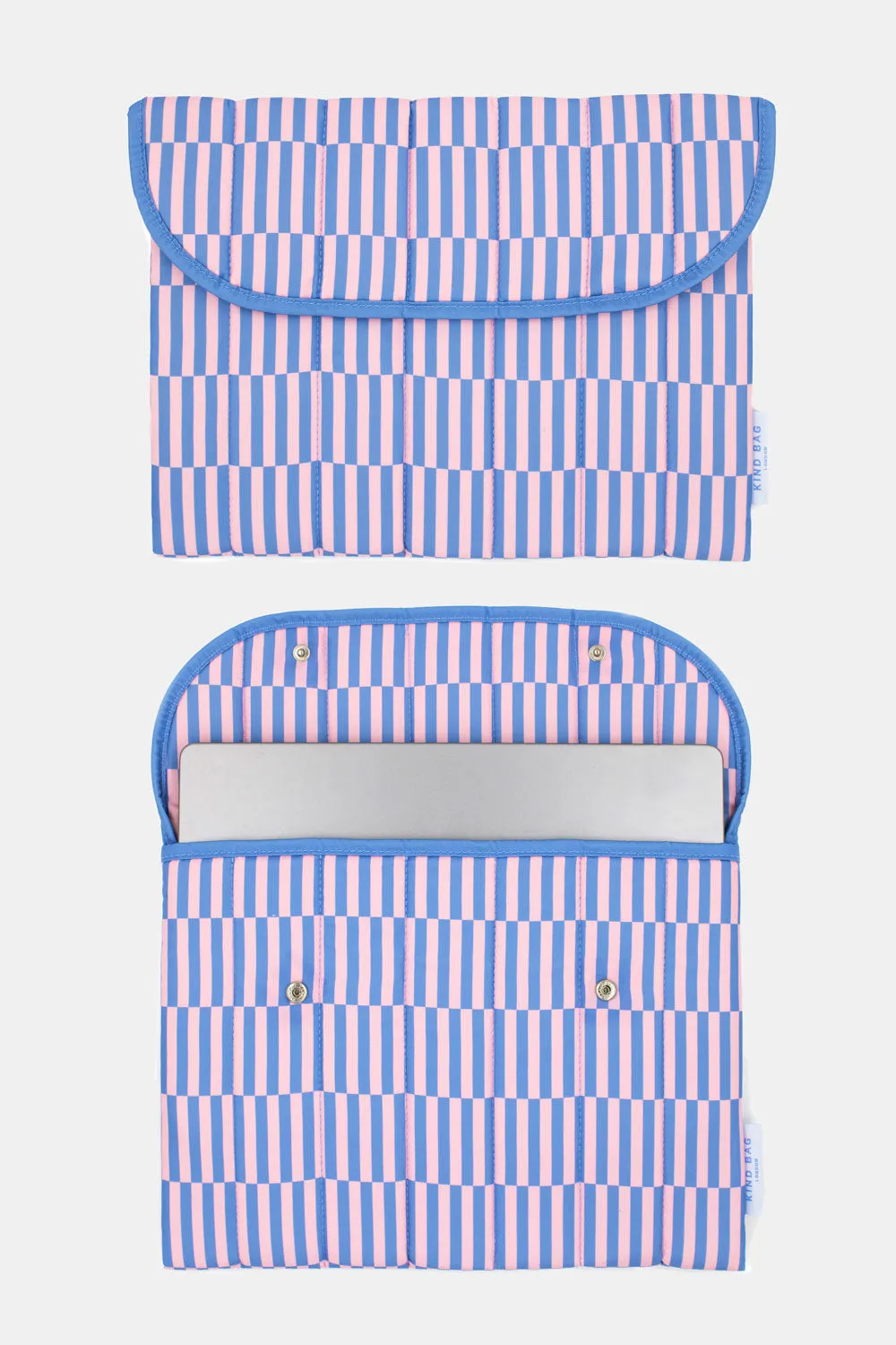 Kind Bag Blocks Blue Pink laptopveske 13" quiltet