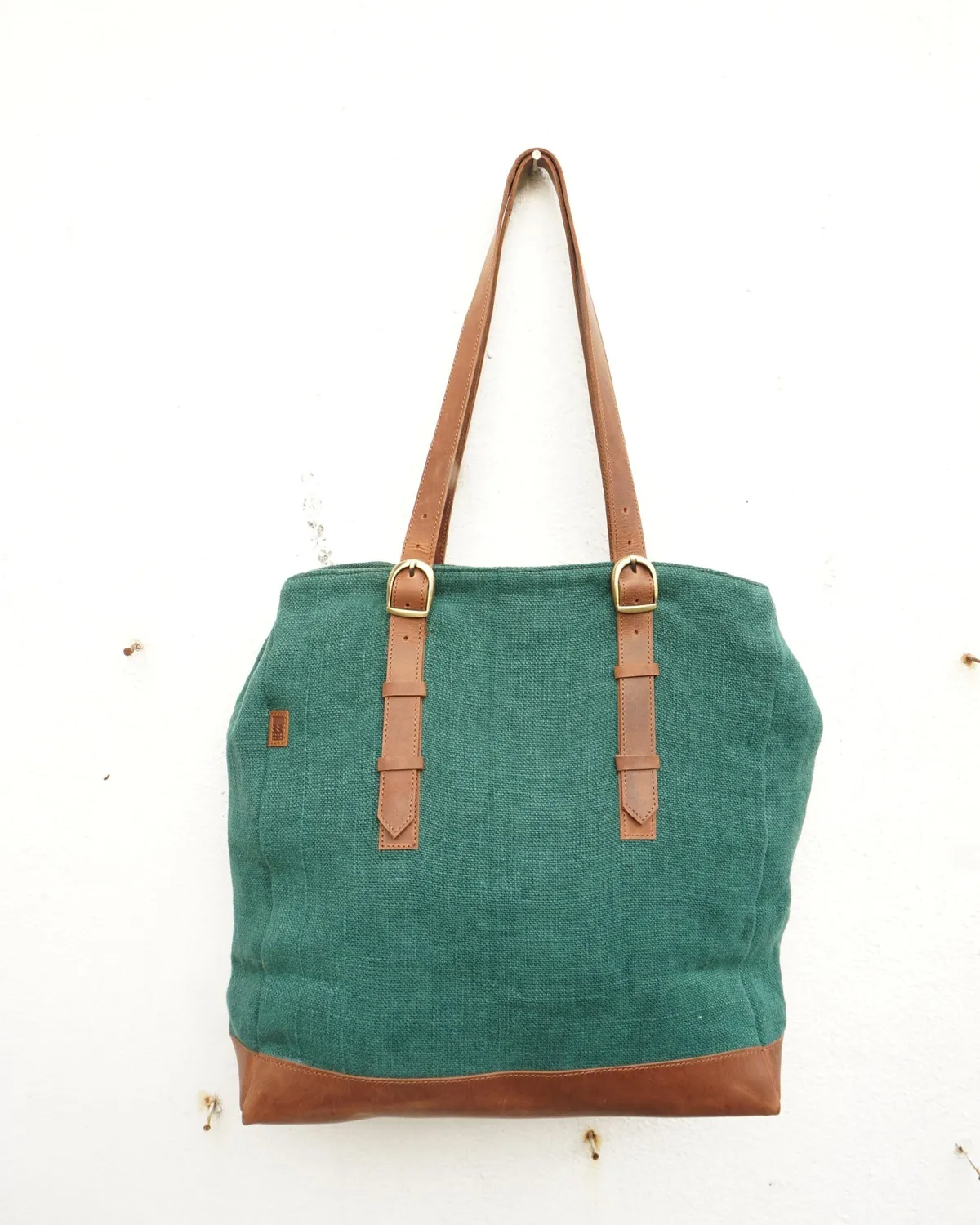 The Burlap People Bass Tote tote kraftig lerret