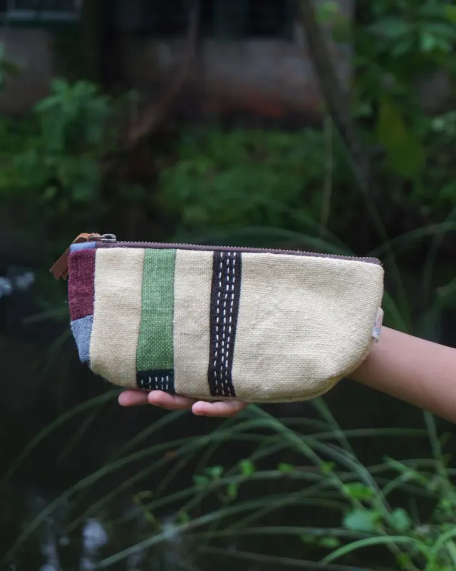The Burlap People Ek Tara pennal patchwork resirkulert