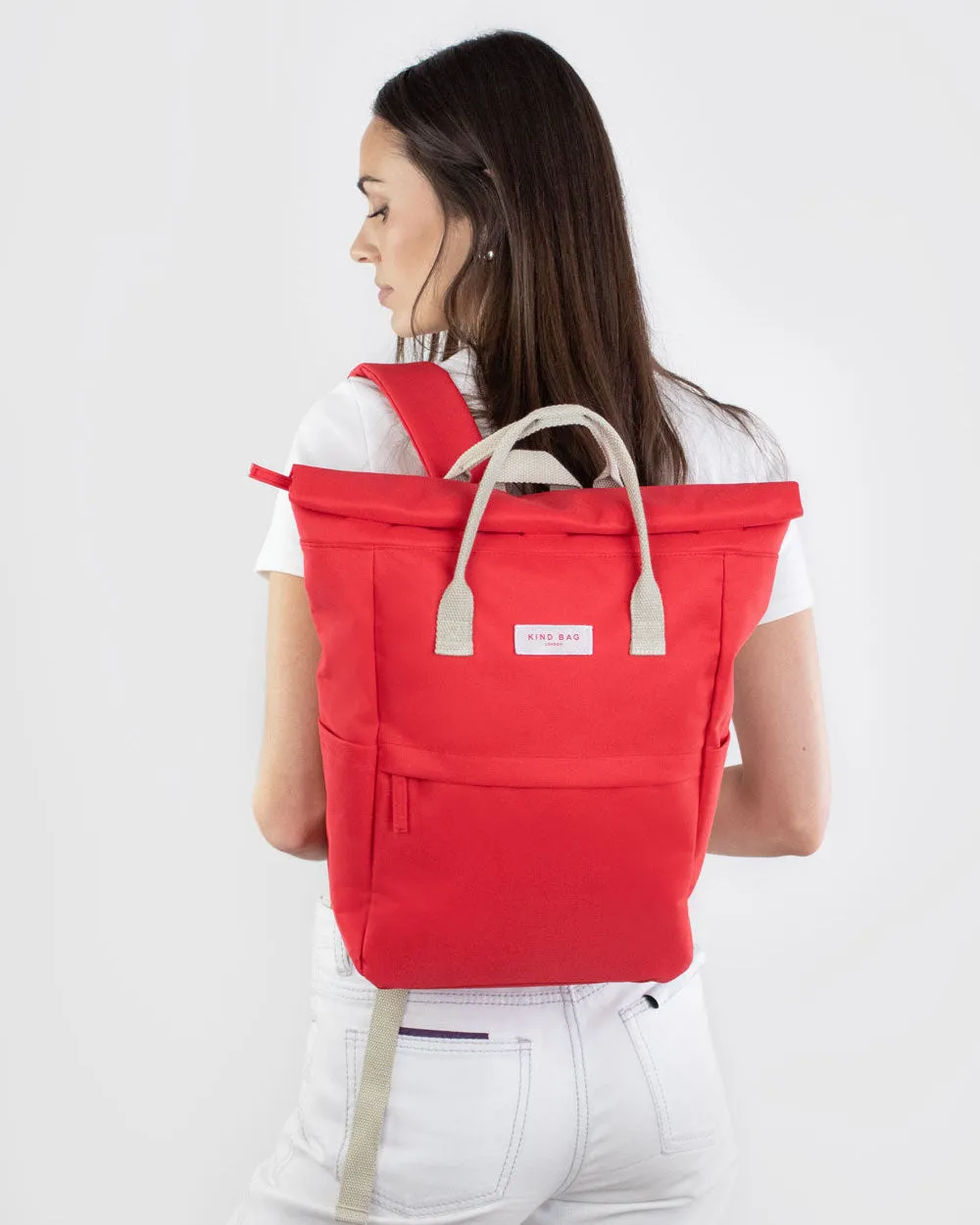 Kind Bag Hackney Backpack Medium ryggsekk poppy red vanntett