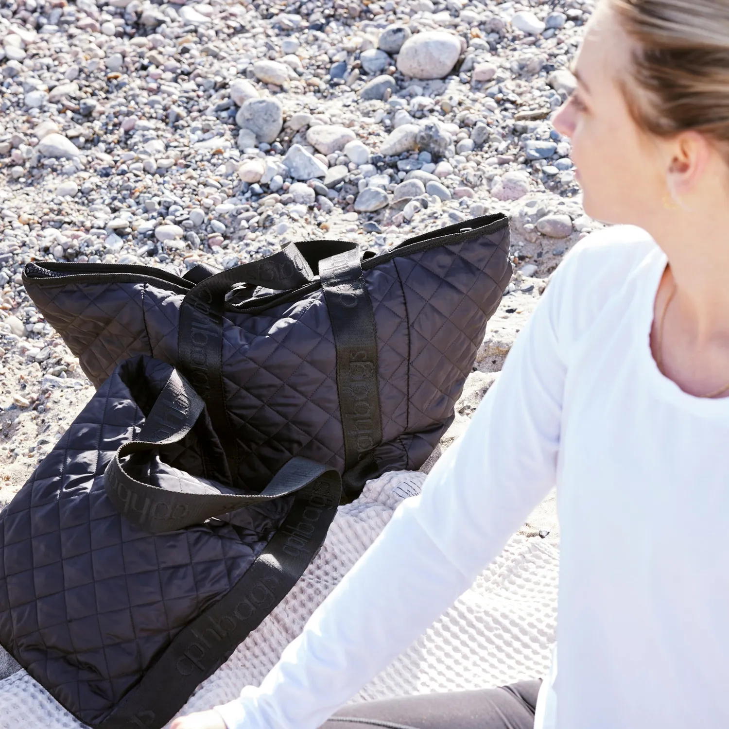 CPH Bags Strand strandveske sort 56 cm