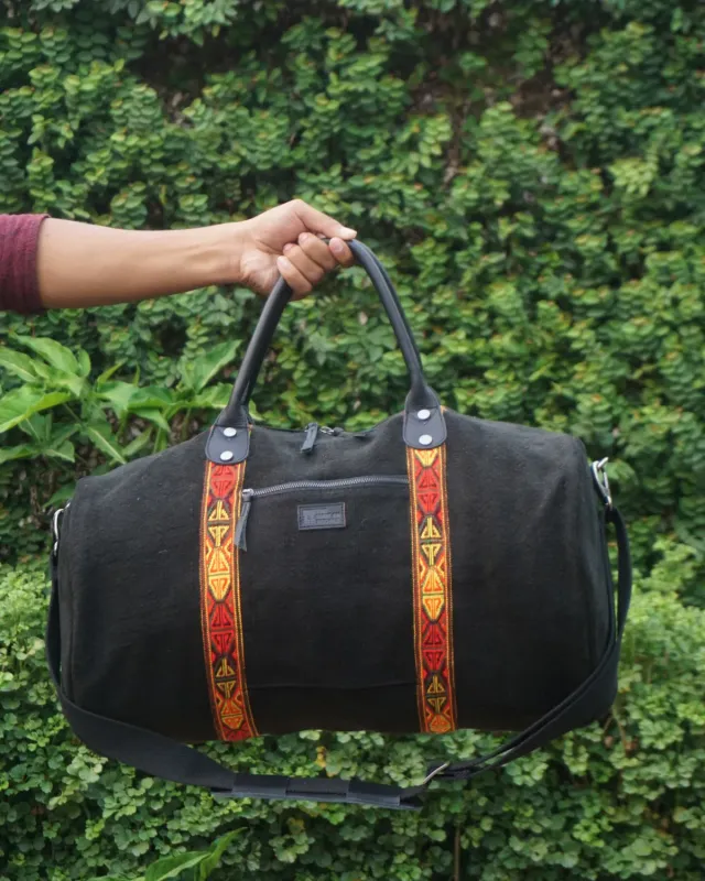 The Burlap People Parvati Duffel reisebag Black stor