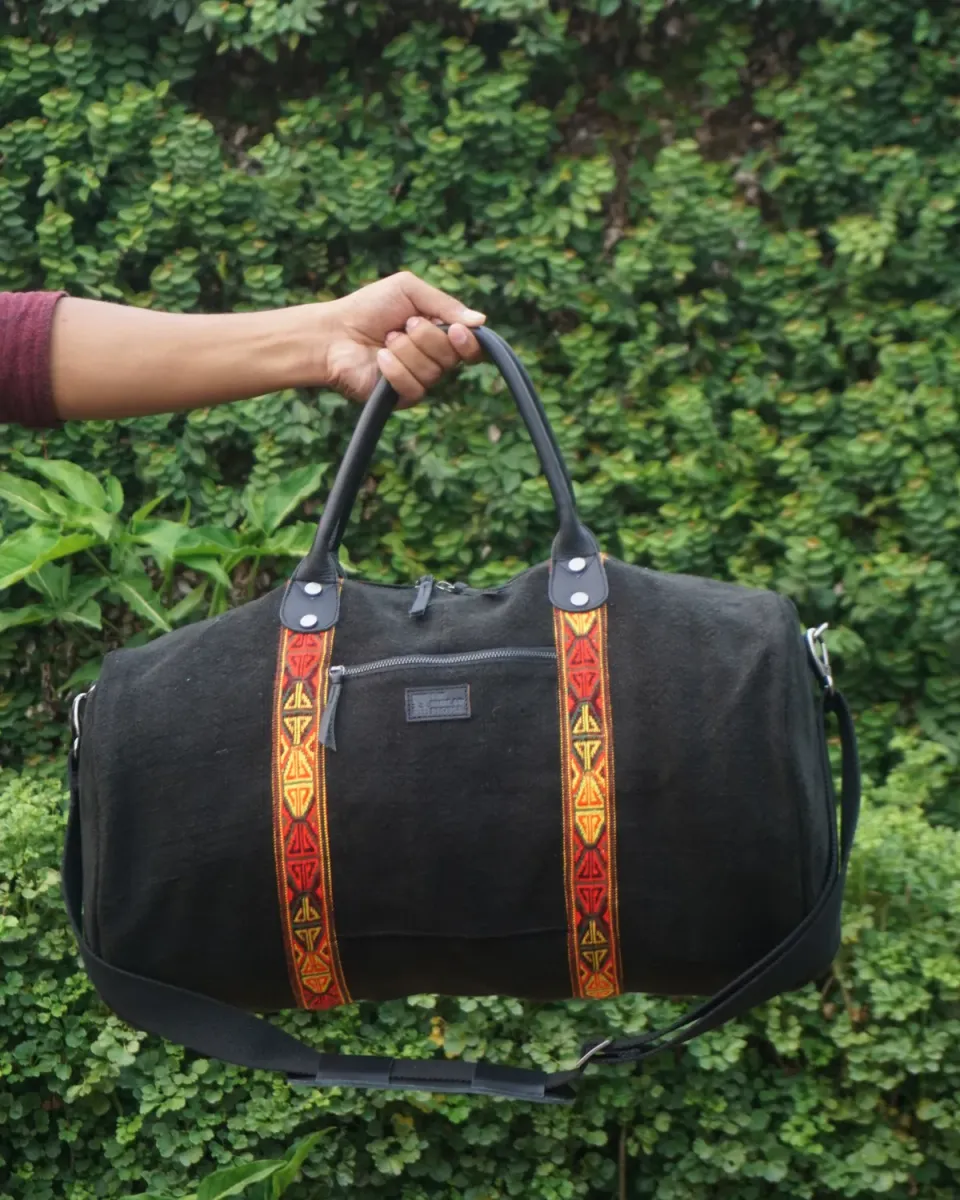 The Burlap People Parvati Duffel reisebag Black stor