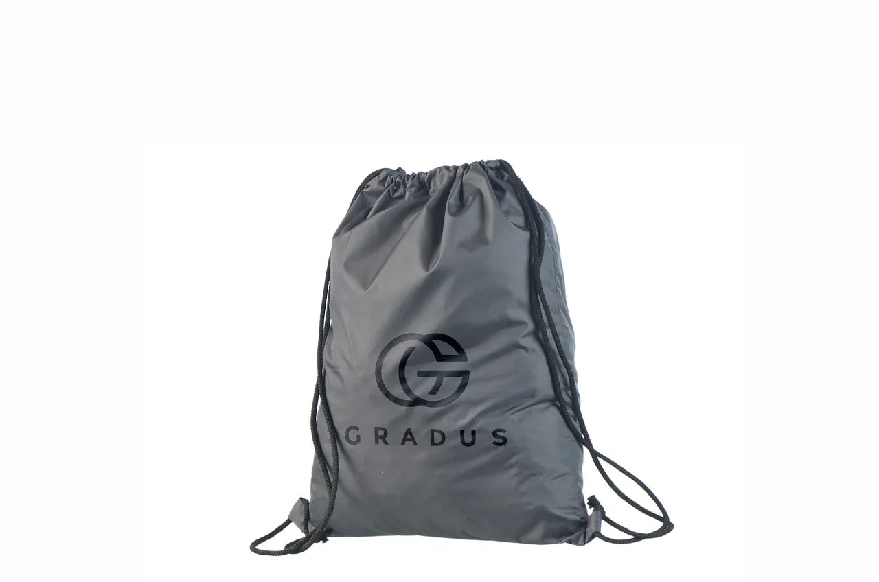 Handlenett NylGrey Draw ryggsekk grå nylon 35x45