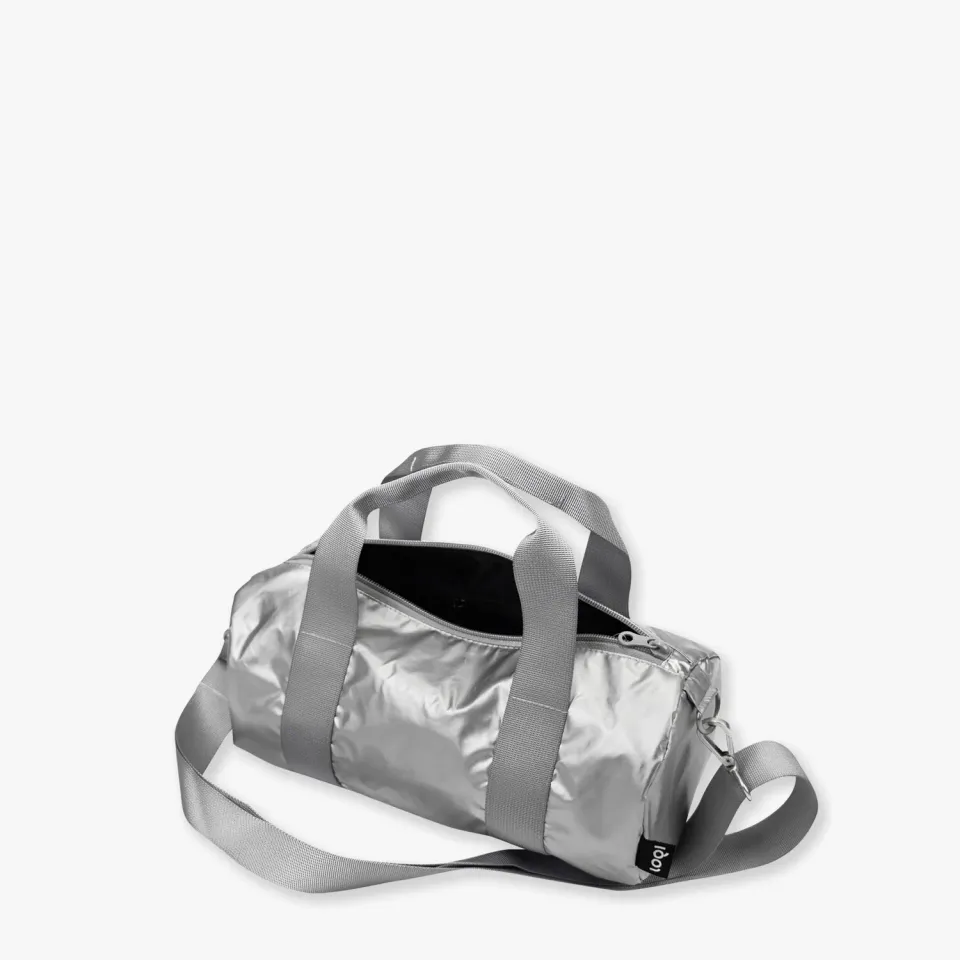 LOQI Metallic Silver Medium Weekender sølv