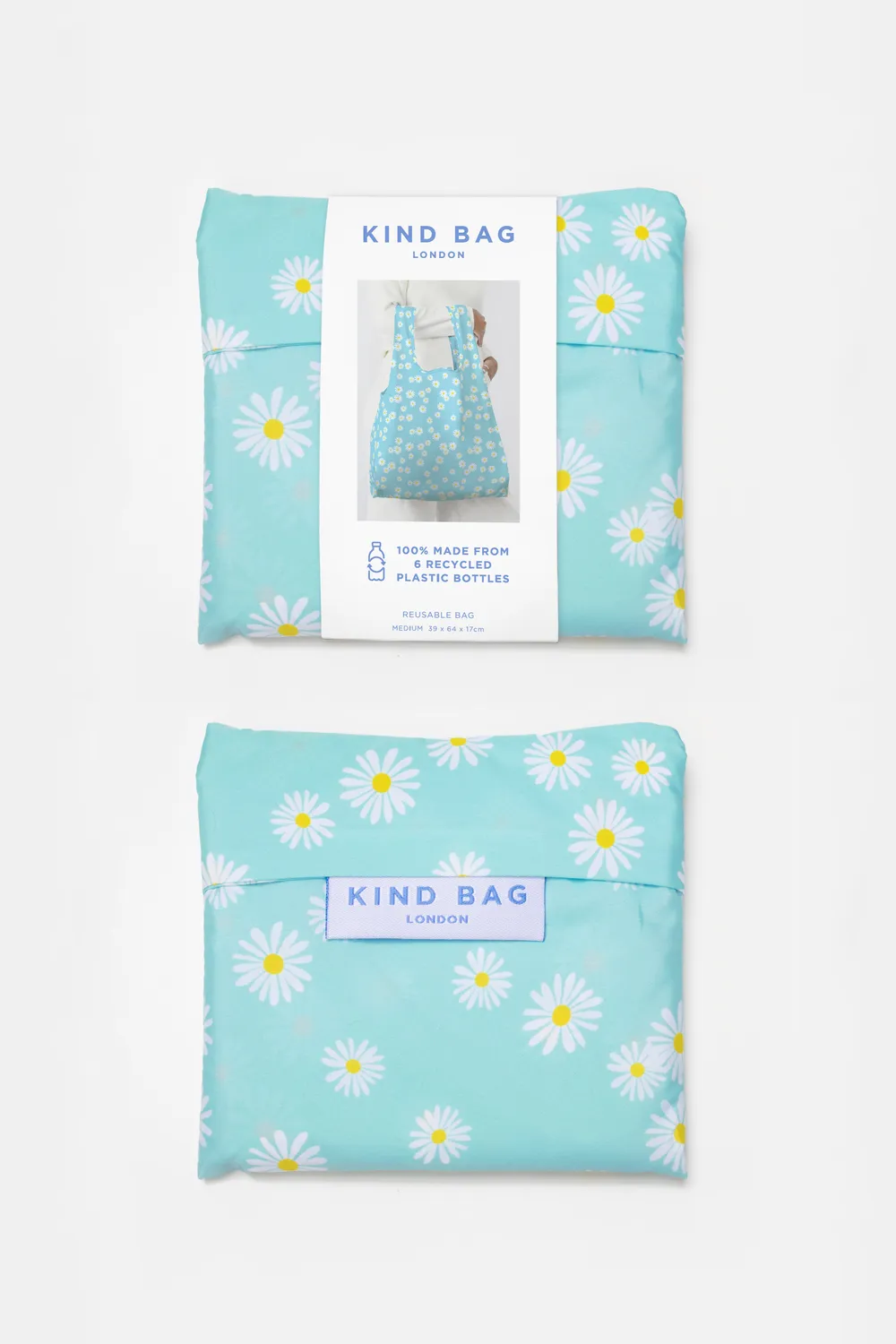 Kind Bag Daisy Blue handlenett medium gjenbrukbart 20 kg