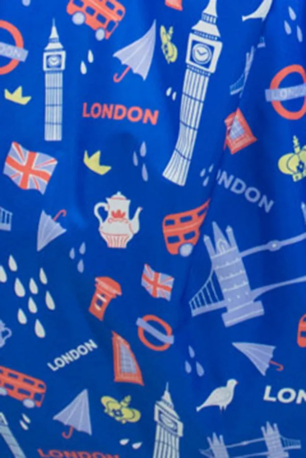 Kind Bag London medium handlenett blå gjenbrukbar 20 kg