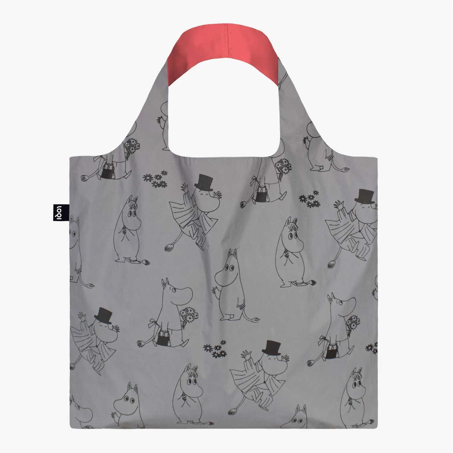 LOQI Moomin Family reflekshandlenett grå