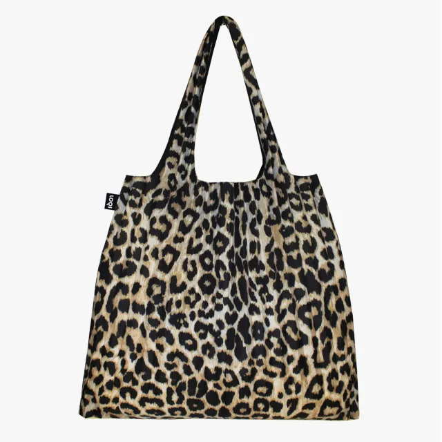 LOQI Pleated Leopard Dusk veske plissert