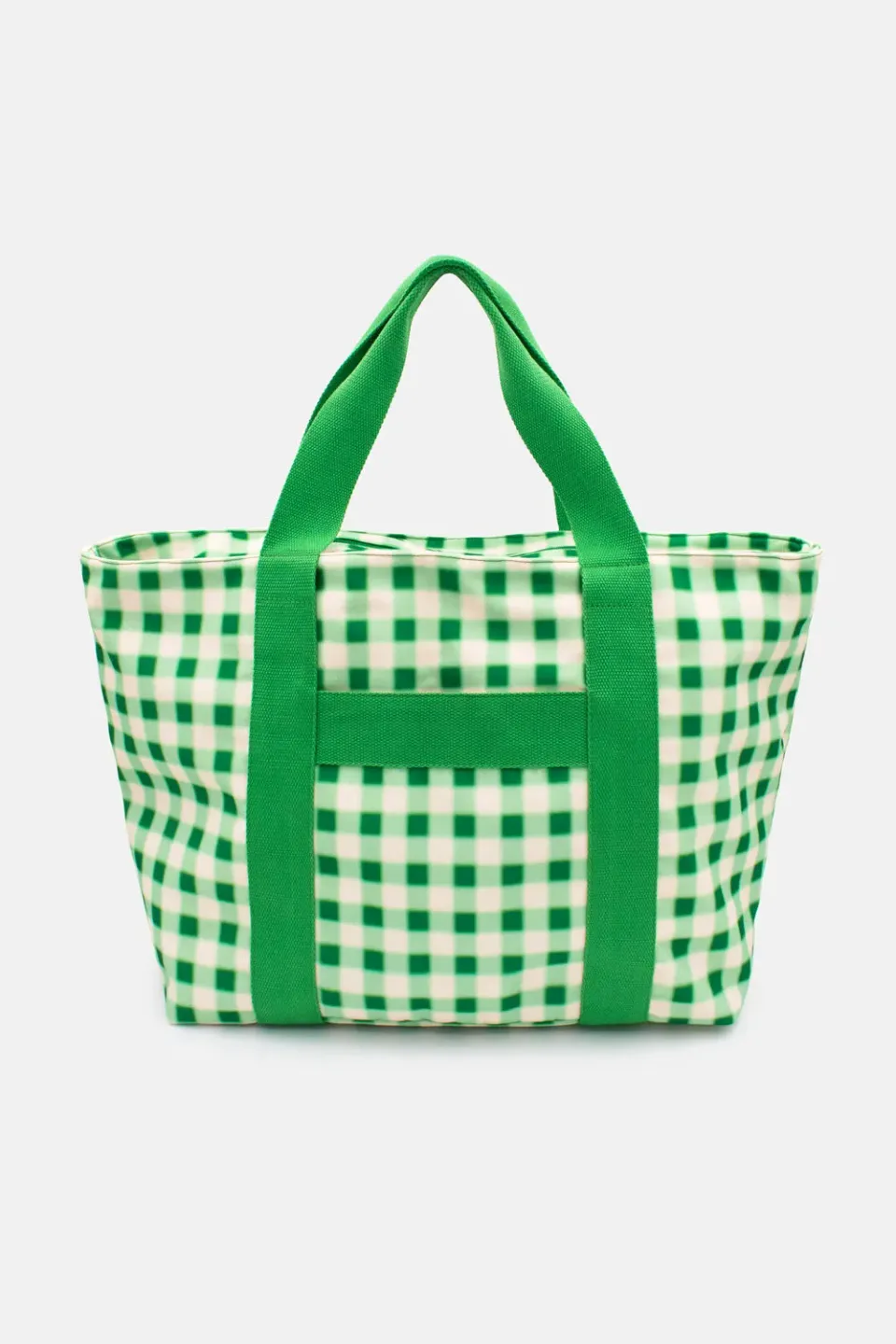 Kind Bag Blurred Plaid Green tote stor 32 liter