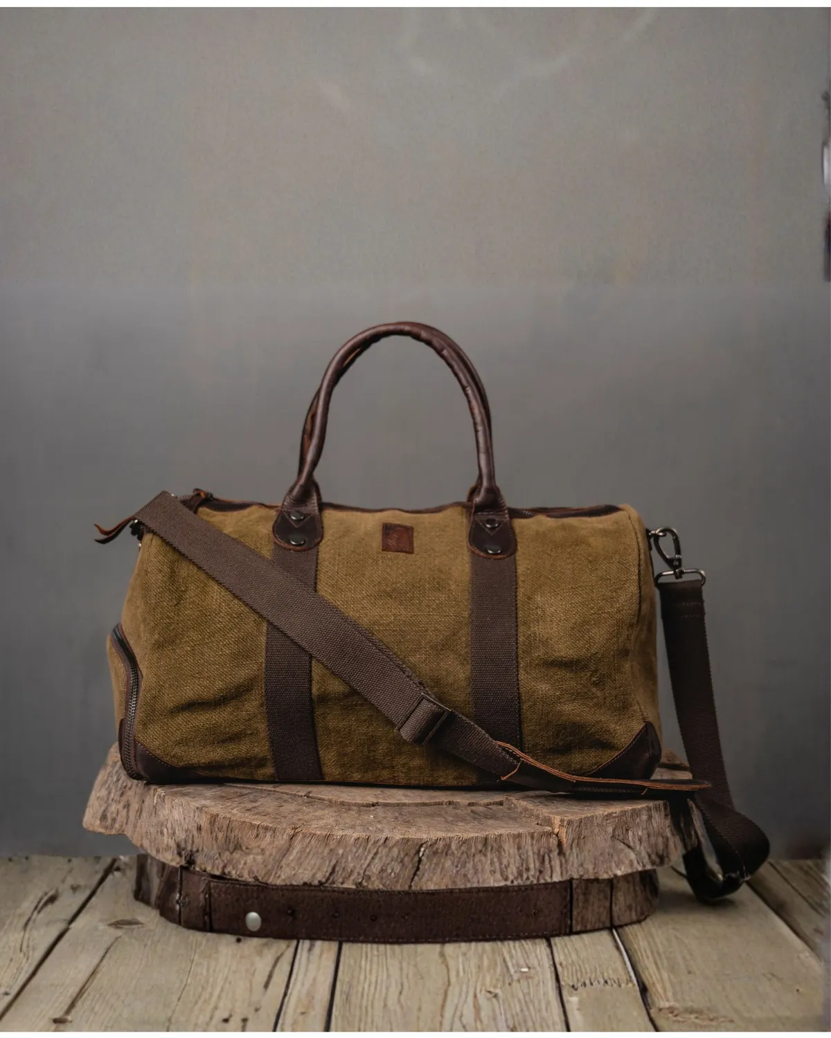 The Burlap People Mini Duffel 2.0 weekendbag flaskegrønn