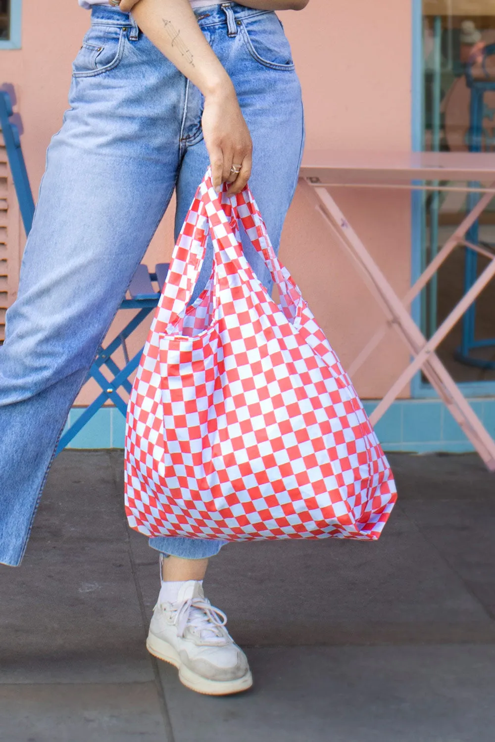 Kind Bag Checkerboard handlenett medium rutet