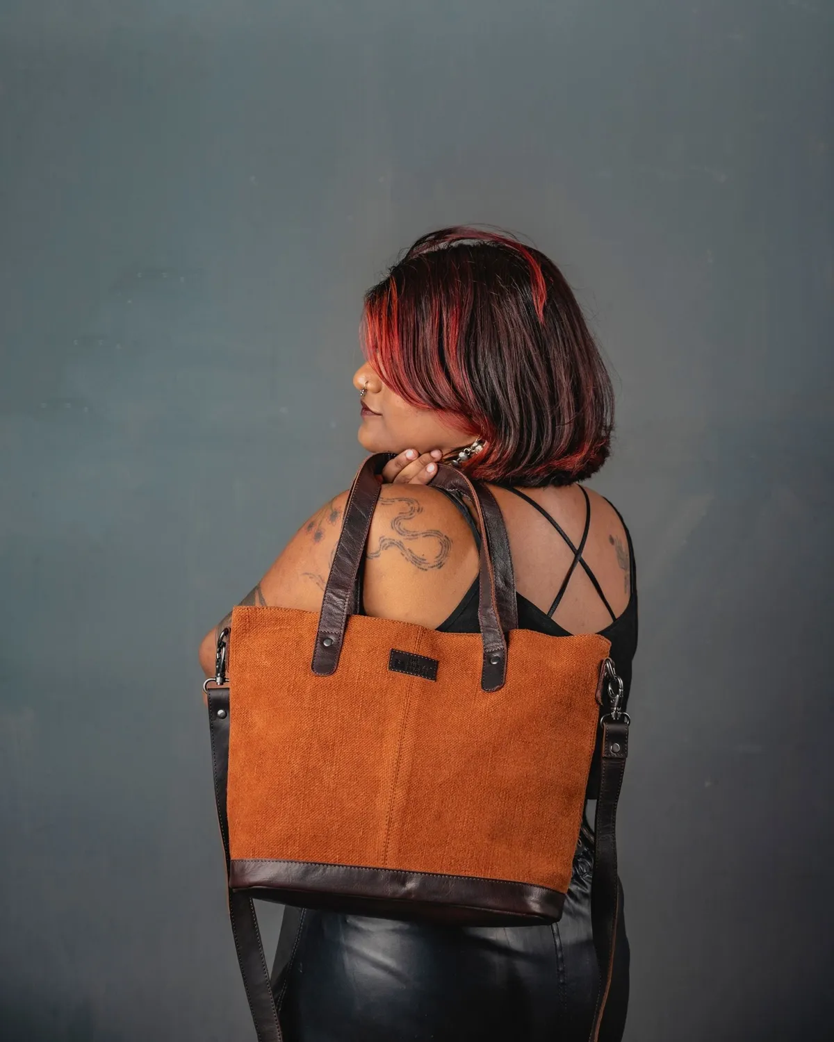 The Burlap People Lil Boss Lady håndveske liten
