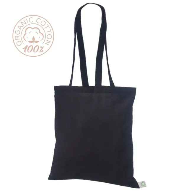Handlenett OrgCotBlack40 svart 40x40 økologisk bomull