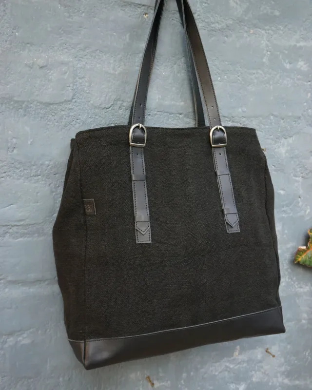 The Burlap People Bass Tote tote kraftig lerret