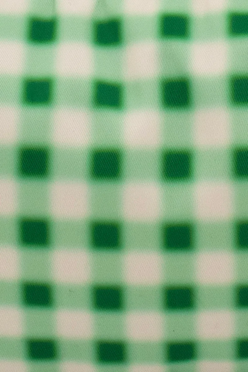 Kind Bag Blurred Plaid Green tote stor 32 liter
