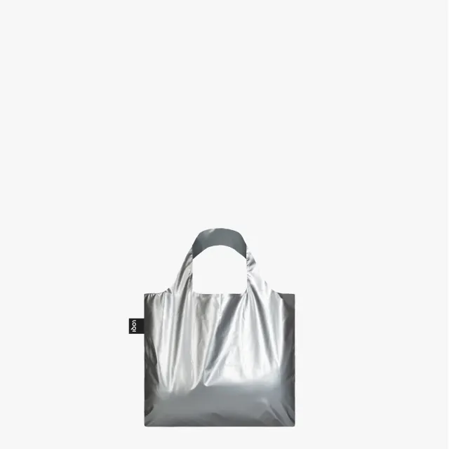 LOQI Metallic Silver miniveske sølv ekstra liten