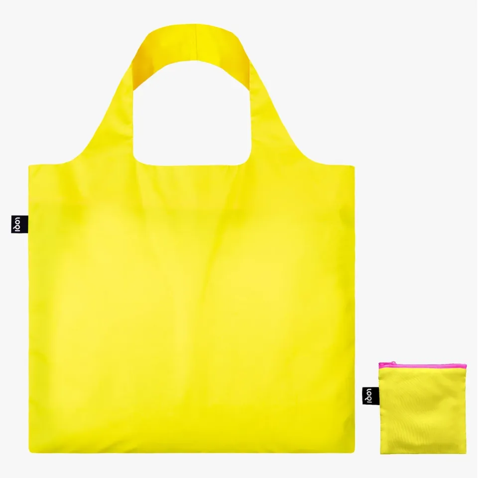 LOQI Neon gul handlenett resirkulert synlig