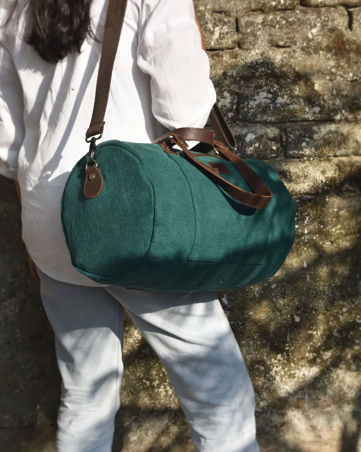 The Burlap People Mini Duffel treningsbag svart kompakt