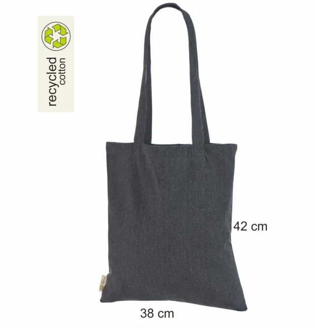 Handlenett Charcoalmel 3842 handlenett mørkegrå 38x42 resirkulert