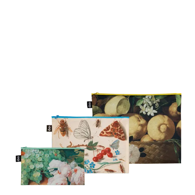 LOQI Still Life van Kessel glidelåsposer resirkulert 3-pakning