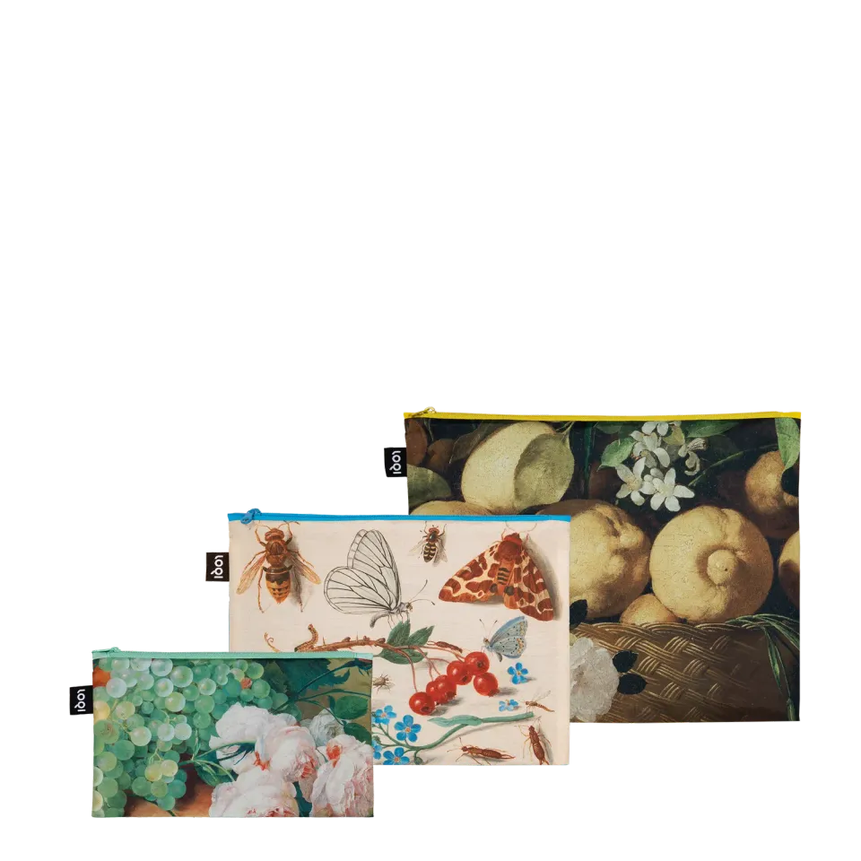 LOQI Still Life van Kessel glidelåsposer resirkulert 3-pakning