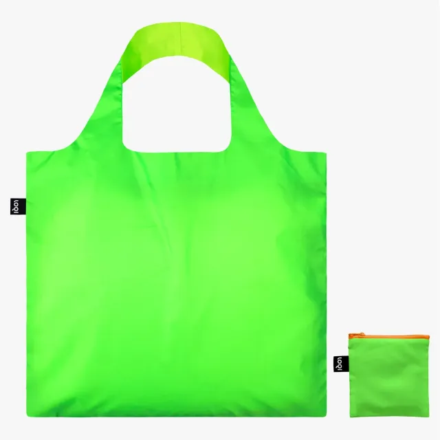 LOQI Neon Green handlenett neongrønn resirkulert