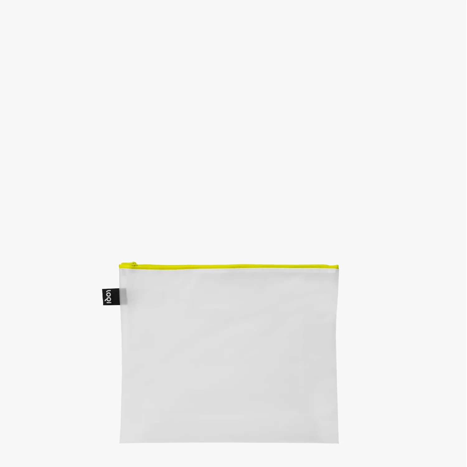 LOQI Transparent Milky Neon glidelåsmapper