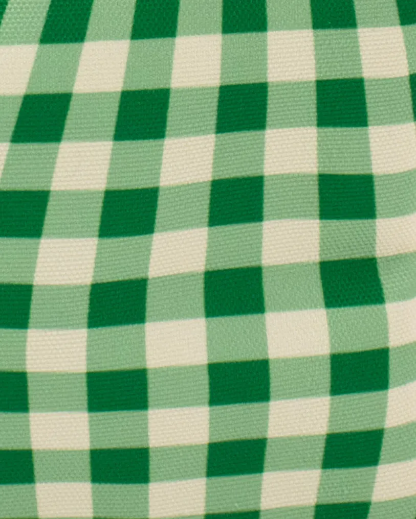 Kind Bag Distorted Gingham Green lunsjbag vanntett
