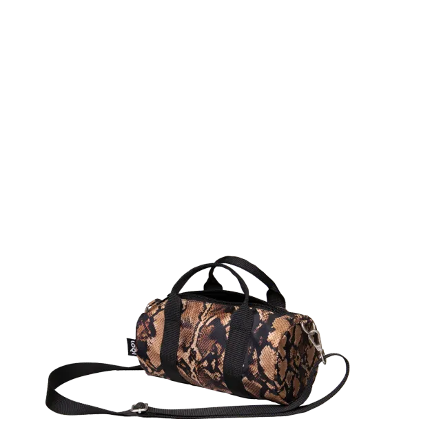 LOQI Snake Brown Small skulderveske brun resirkulert