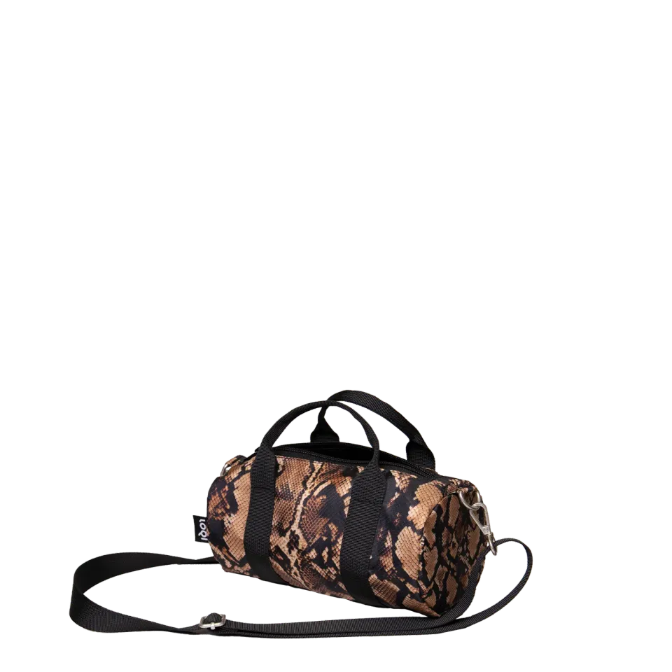 LOQI Snake Brown Small skulderveske brun resirkulert