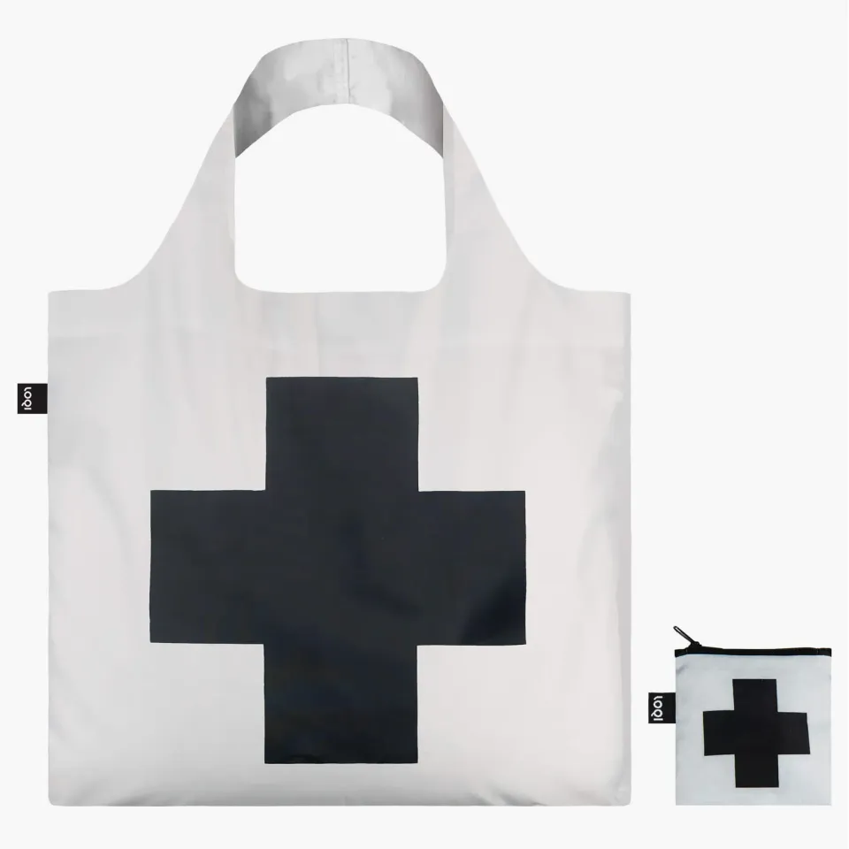 LOQI Kazimir Malevich Black Cross handlenett gjenbrukbar