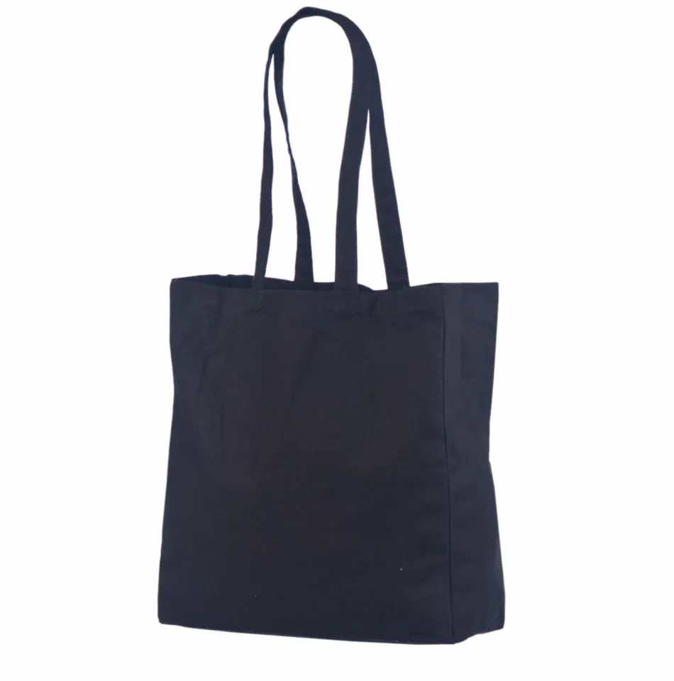 Handlenett CotBlack38x10x42 handlenett svart bomull bred bunn