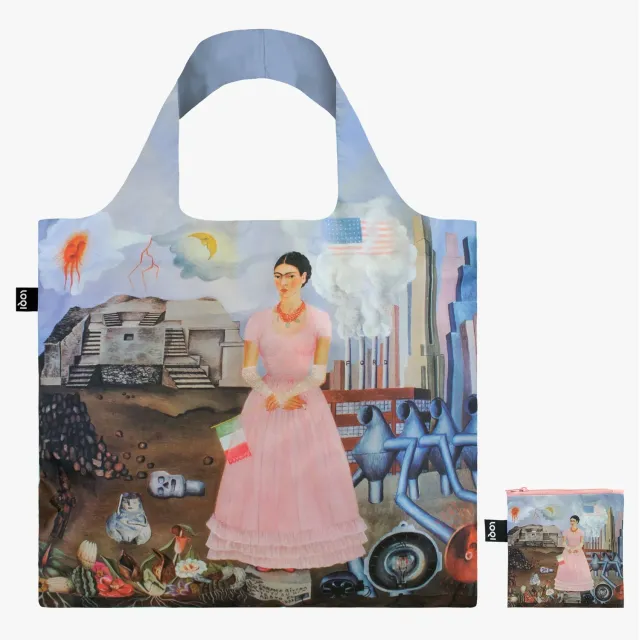LOQI Frida Kahlo Borderline handlenett resirkulert selvportrett