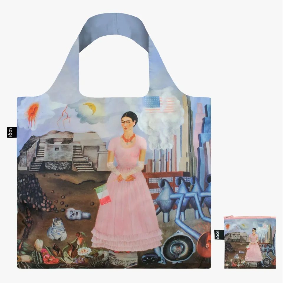LOQI Frida Kahlo Borderline handlenett resirkulert selvportrett