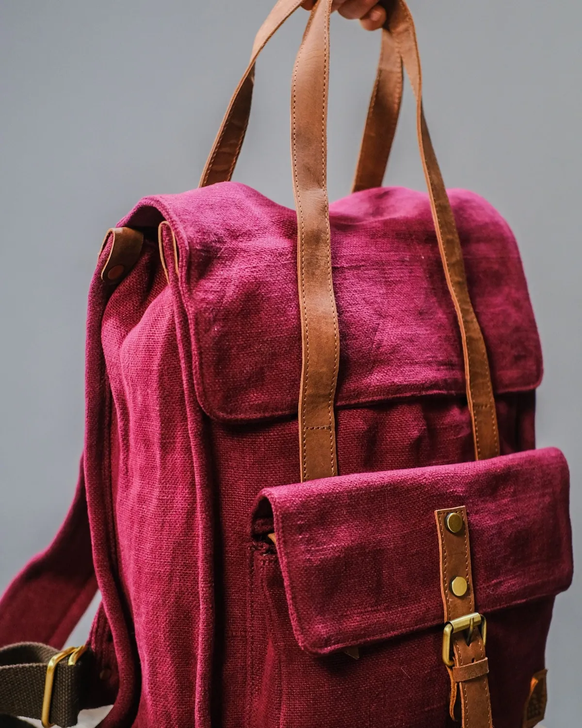 The Burlap People Sidekick ryggsekk dark wine laptop