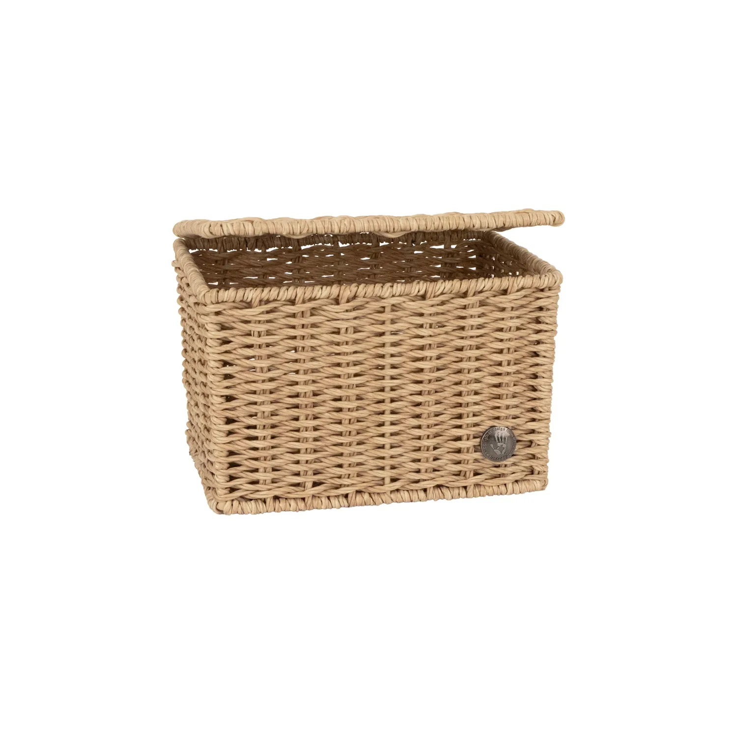 Handed By Celeste Small oppbevaringskurv med lokk natur