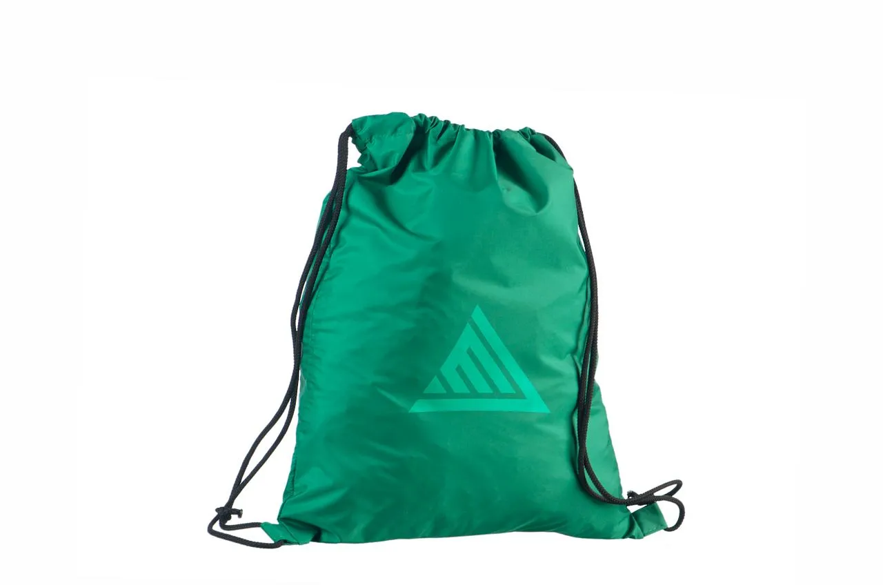 Handlenett Nylgreen grønn gympose nylon 35x45 snøring