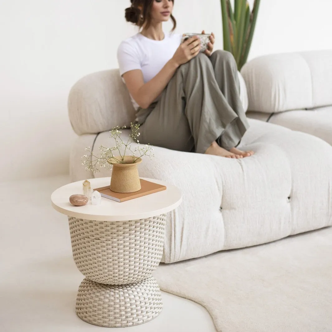 Handed By Twist Table sidebord oppbevaringsbord med lokk flettet