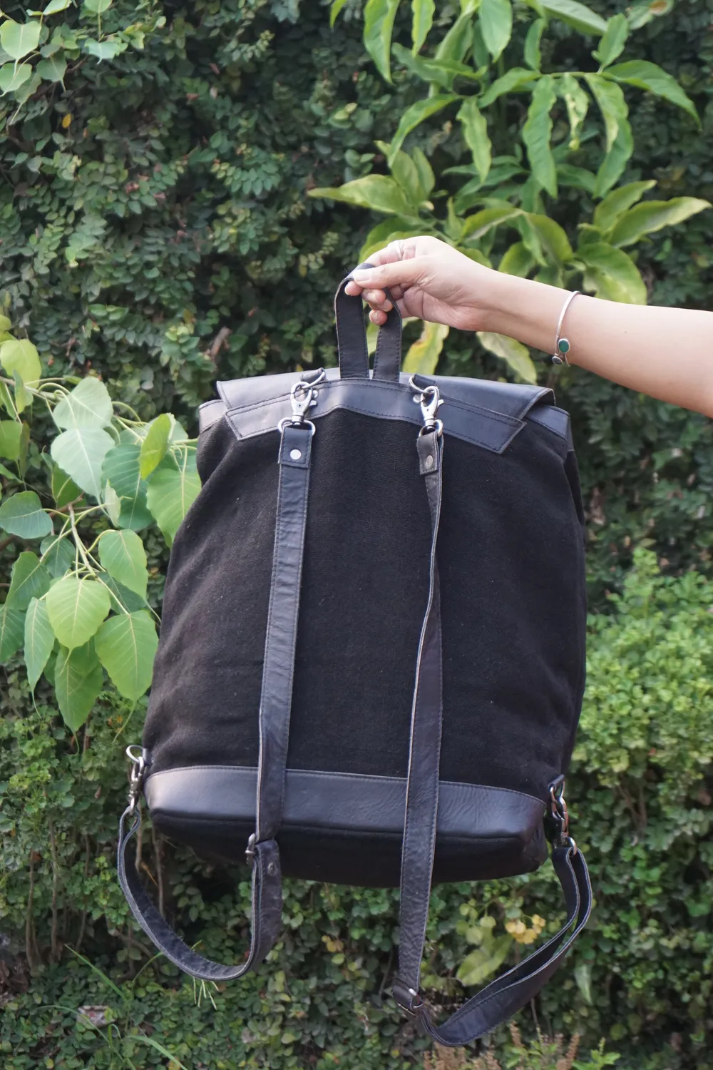 The Burlap People Custom Backpack ryggsekk svart