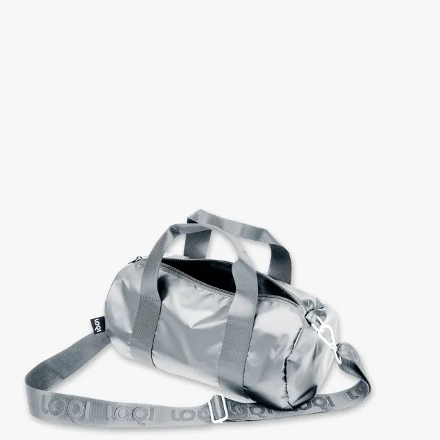 LOQI Metallic Silver Medium weekender sølv