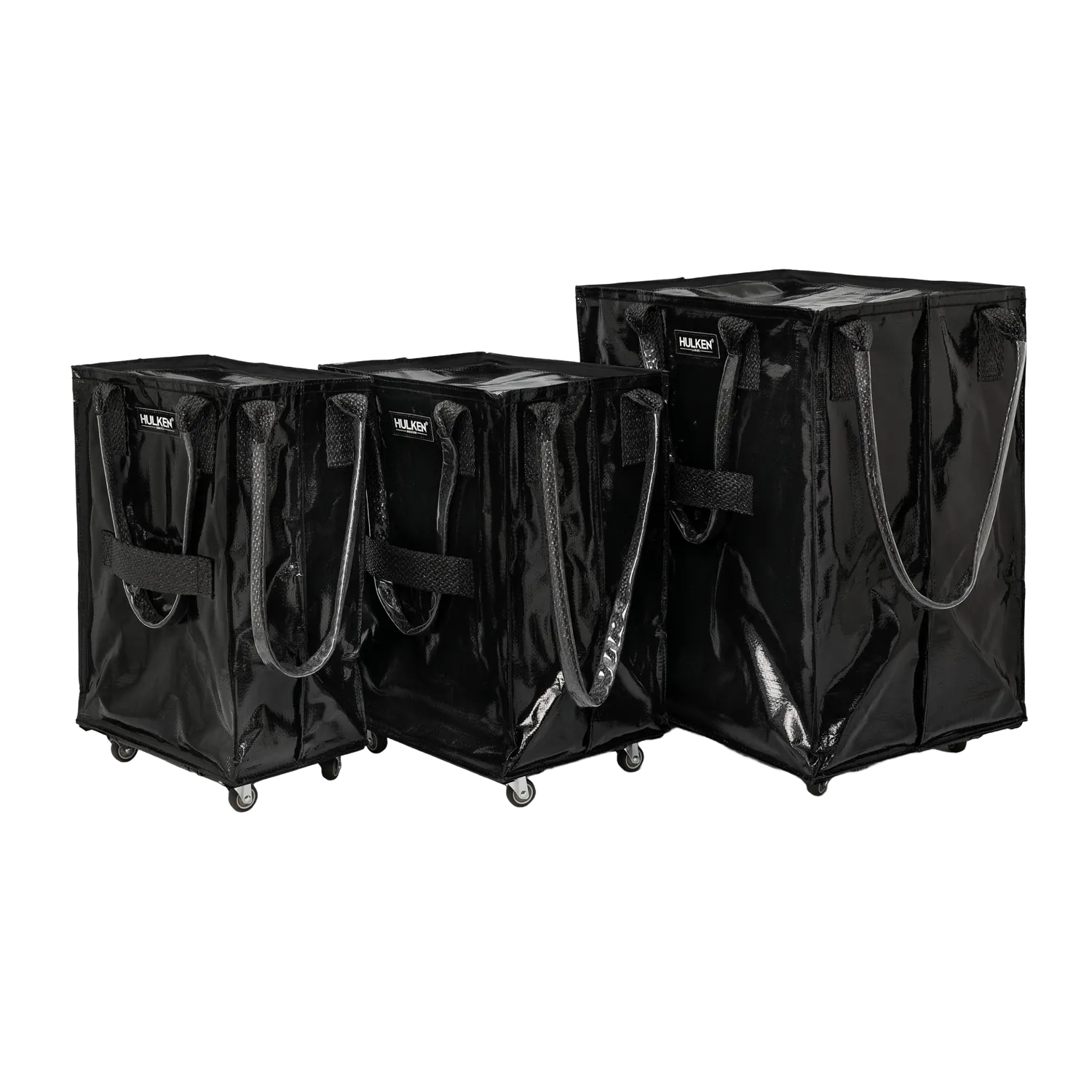 Hulken Black trillebag svart med hjul sammenleggbar