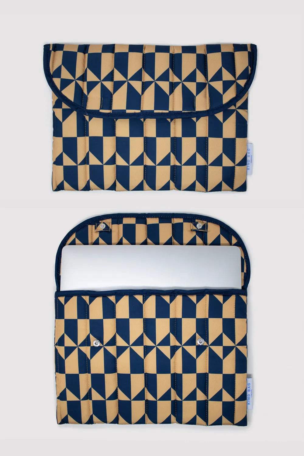 Kind Bag Navy Coffee 13" laptop sleeve resirkulert vattert