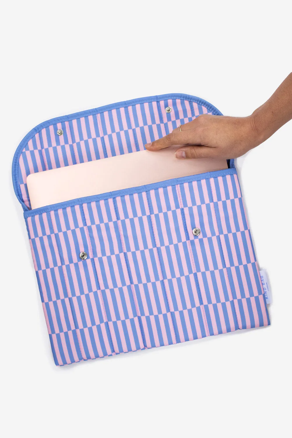 Kind Bag Blocks Blue Pink laptopveske 13" quiltet